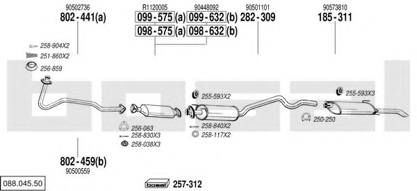 BOSAL 088.045.50 Exhaust System